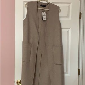 Brand new Zara long women vest